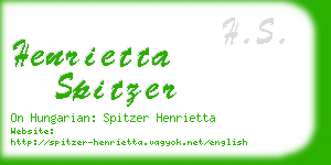 henrietta spitzer business card